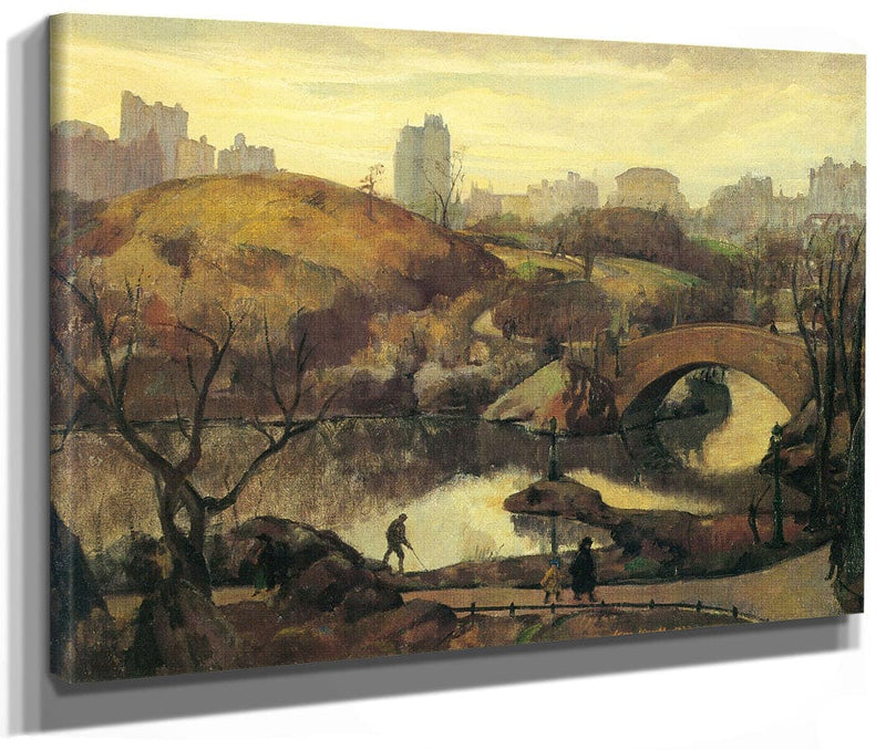 Scene In Central Park 1922 By Leon Kroll Fine Art Print 2