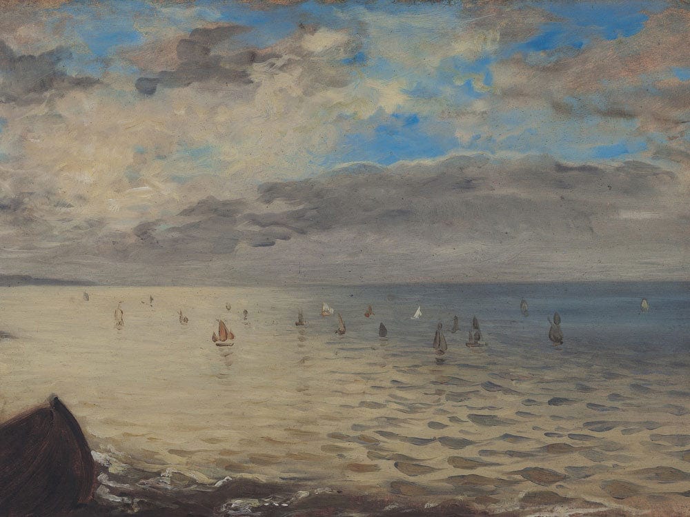 Sea Viewed From The Heights Of Dieppe By Ferdinand Victor Eugene Delacroix Fine Art Print 2