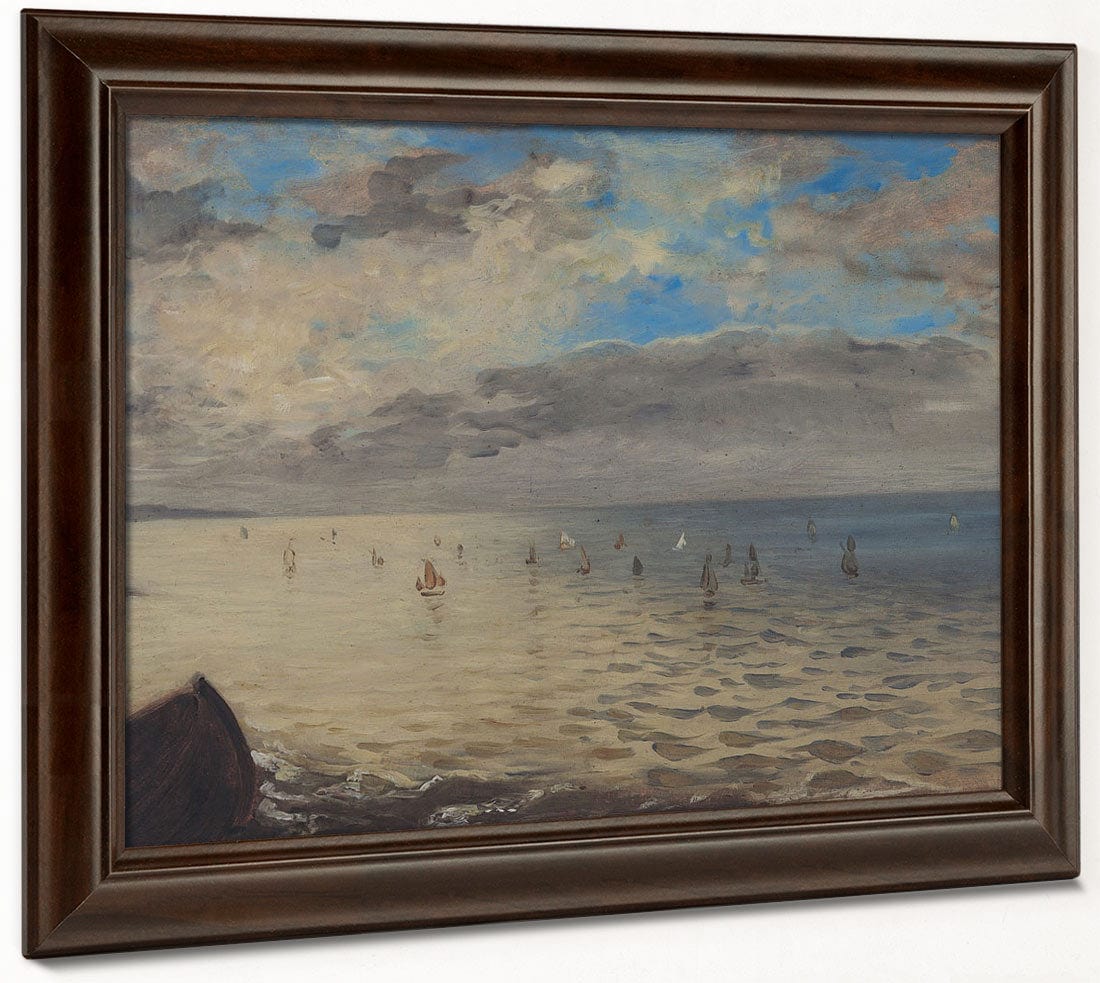 Sea Viewed From The Heights Of Dieppe By Ferdinand Victor Eugene Delacroix Fine Art Print 2