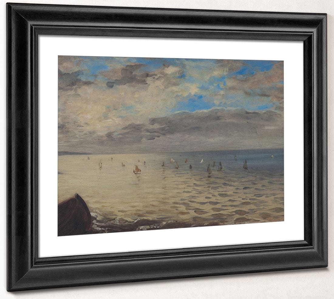 Sea Viewed From The Heights Of Dieppe By Ferdinand Victor Eugene Delacroix Fine Art Print 2