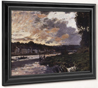 Seine At Bougival, Evening By Claude Monet Fine Art Print 2