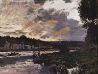 Seine At Bougival, Evening By Claude Monet Fine Art Print 2