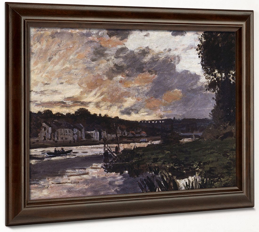 Seine At Bougival, Evening By Claude Monet Fine Art Print 2