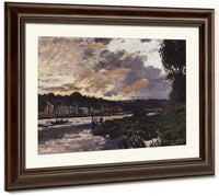 Seine At Bougival, Evening By Claude Monet Fine Art Print 2