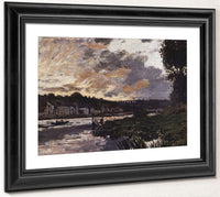 Seine At Bougival, Evening By Claude Monet Fine Art Print 2