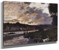 Seine At Bougival, Evening By Claude Monet Fine Art Print 2