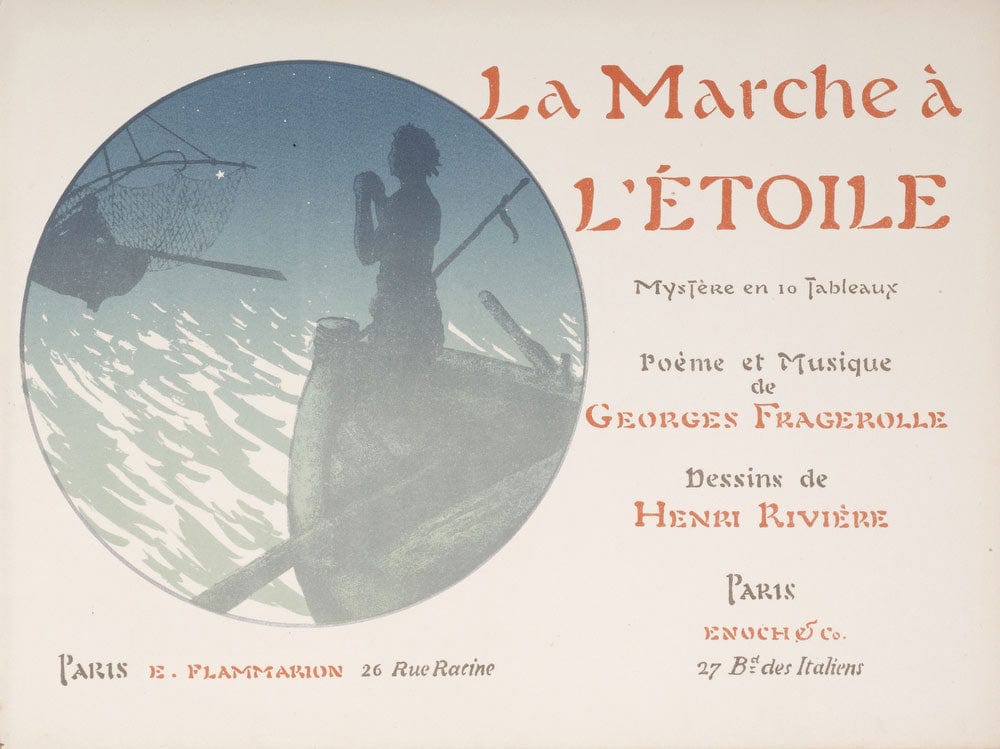 Selected Pages From The Shadow Theater Album La Marche A L'etoile (The Procession To The Star) By Henri Riviere Fine Art Print 2