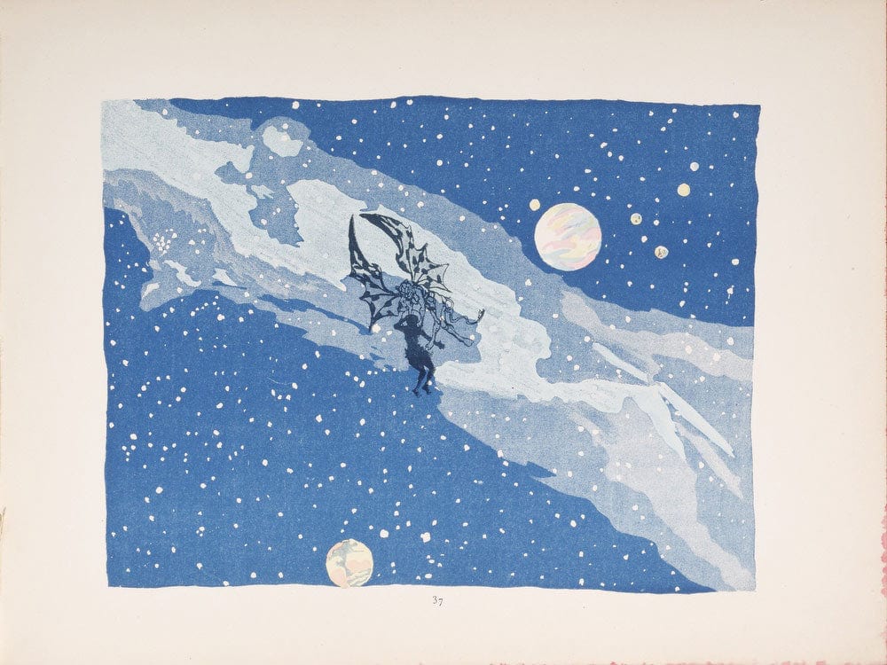 Selected Pages From The Shadow Theater Album La Tentation De Saint Antoine (Temptation Of Saint Anthony) 4 By Henri Riviere Fine Art Print 2