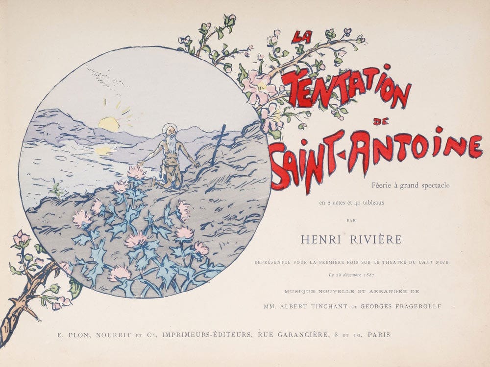 Selected Pages From The Shadow Theater Album La Tentation De Saint Antoine (Temptation Of Saint Anthony) By Henri Riviere Fine Art Print 2