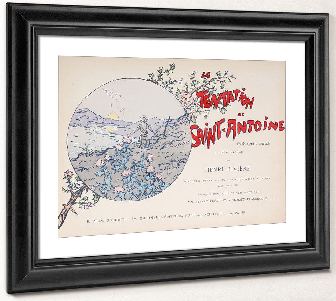 Selected Pages From The Shadow Theater Album La Tentation De Saint Antoine (Temptation Of Saint Anthony) By Henri Riviere Fine Art Print 2