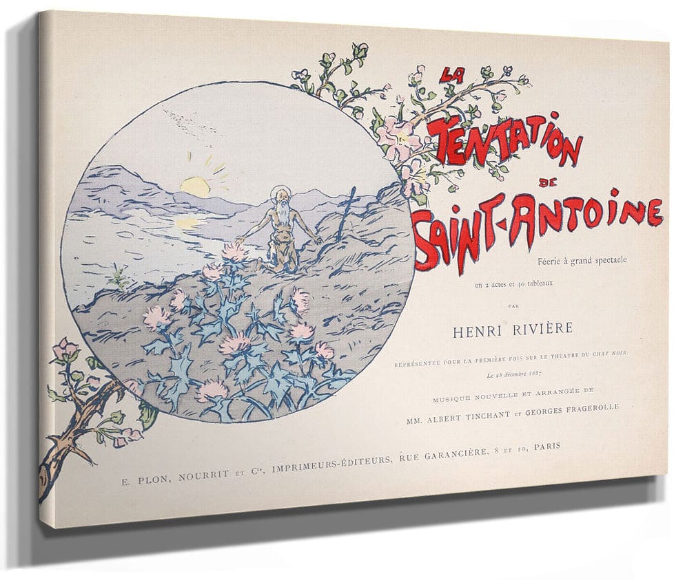 Selected Pages From The Shadow Theater Album La Tentation De Saint Antoine (Temptation Of Saint Anthony) By Henri Riviere Fine Art Print 2