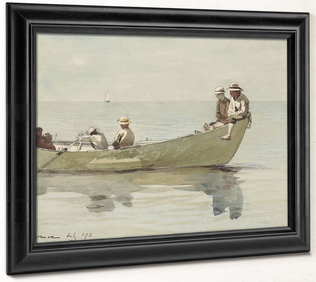 Seven Boys In A Dory (Detail) By Winslow Homer Fine Art Print 2