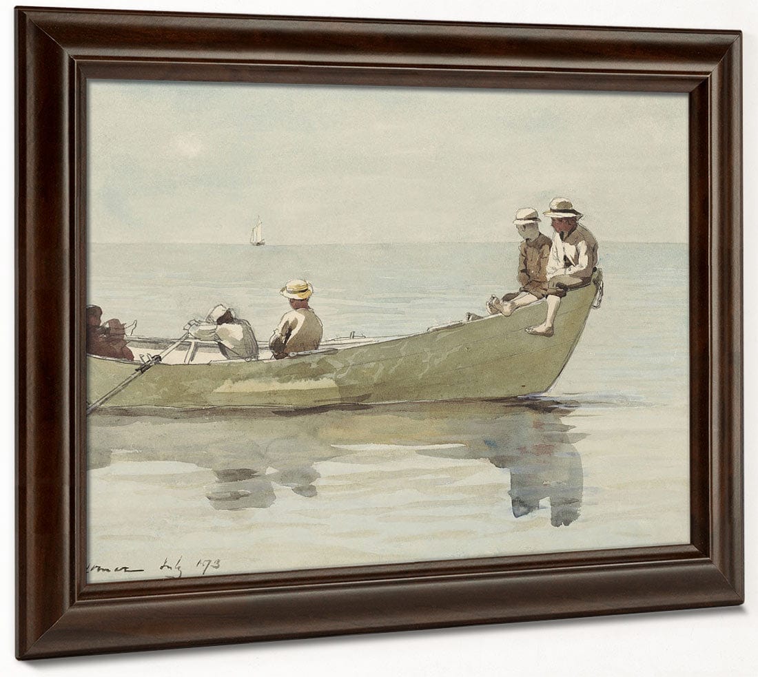 Seven Boys In A Dory (Detail) By Winslow Homer Fine Art Print 2