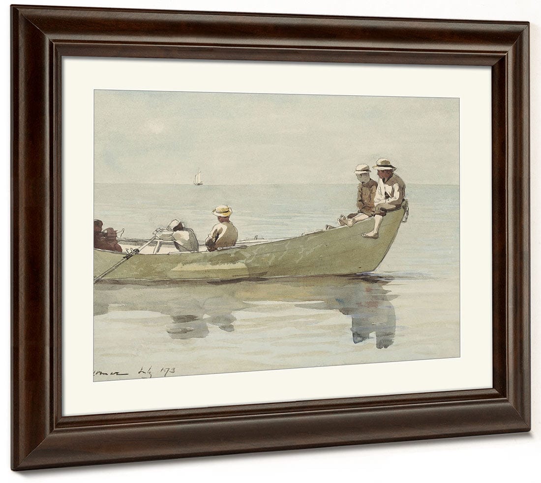 Seven Boys In A Dory (Detail) By Winslow Homer Fine Art Print 2