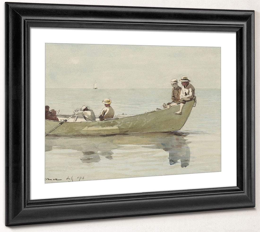 Seven Boys In A Dory (Detail) By Winslow Homer Fine Art Print 2