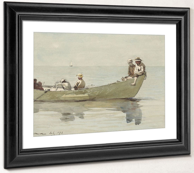 Seven Boys In A Dory (Detail) By Winslow Homer Fine Art Print 2