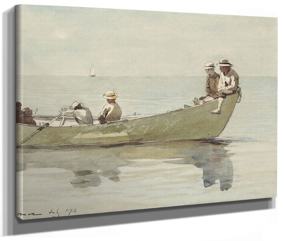 Seven Boys In A Dory (Detail) By Winslow Homer Fine Art Print 2