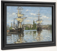 Ships Riding On The Seine At Rouen By Claude Monet Fine Art Print 2