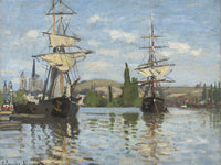 Ships Riding On The Seine At Rouen By Claude Monet Fine Art Print 2