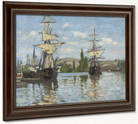 Ships Riding On The Seine At Rouen By Claude Monet Fine Art Print 2