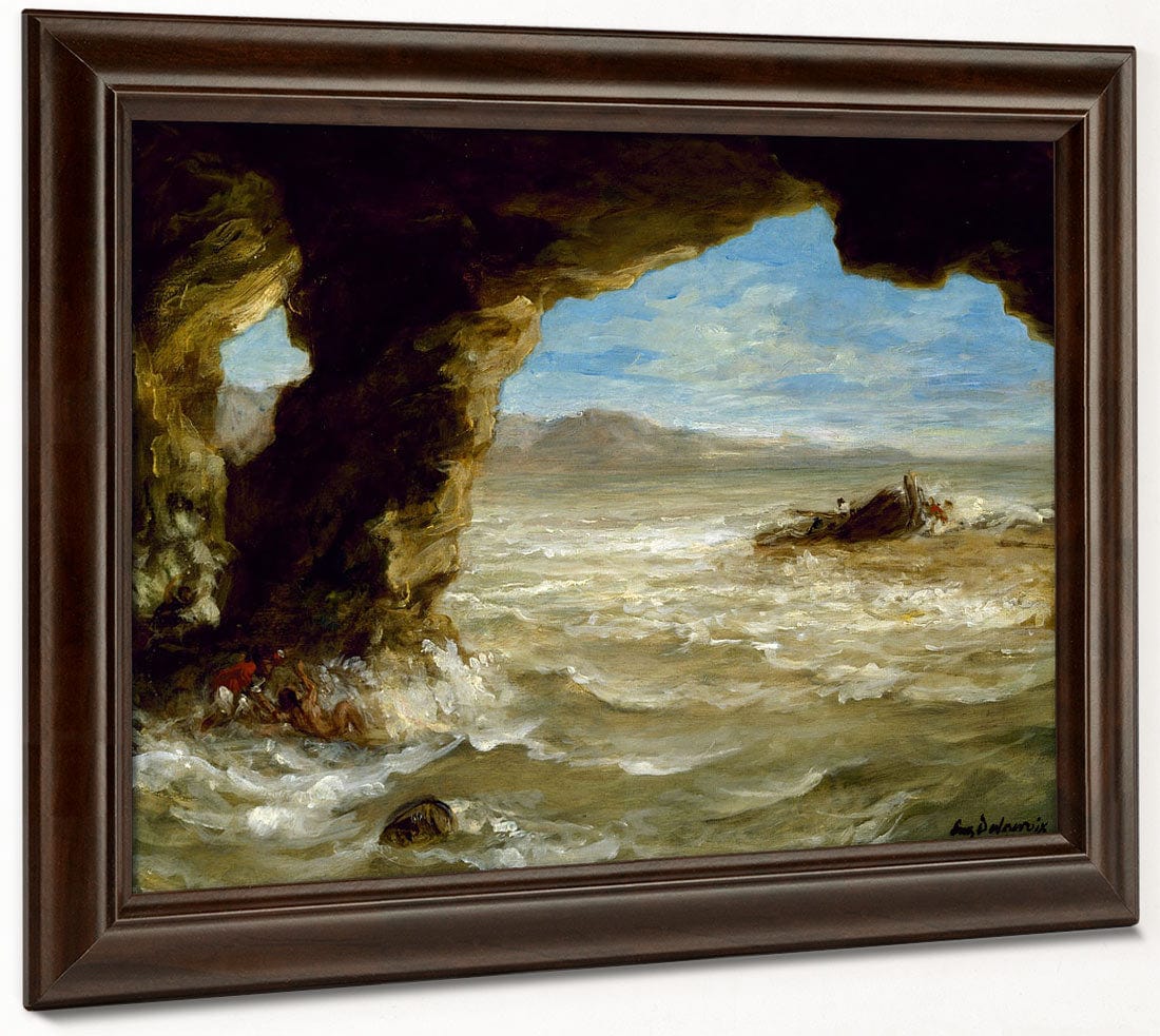Shipwreck On The Coast By Ferdinand Victor Eugene Delacroix Fine Art Print 2