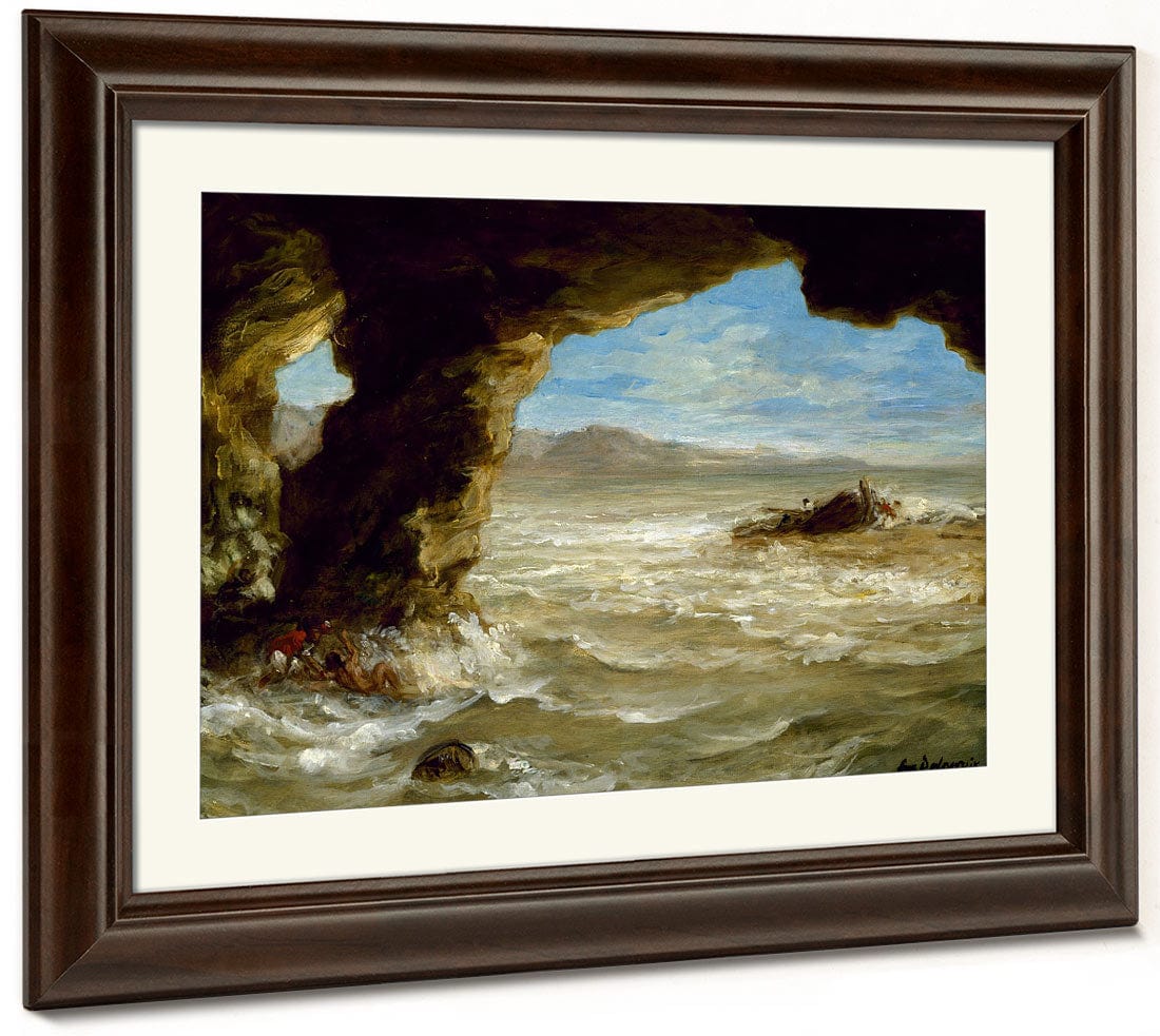 Shipwreck On The Coast By Ferdinand Victor Eugene Delacroix Fine Art Print 2