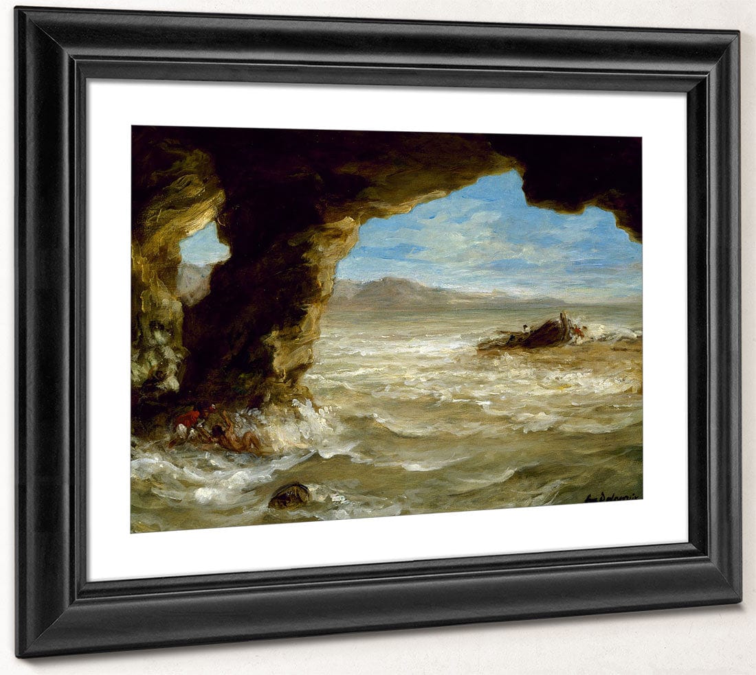 Shipwreck On The Coast By Ferdinand Victor Eugene Delacroix Fine Art Print 2