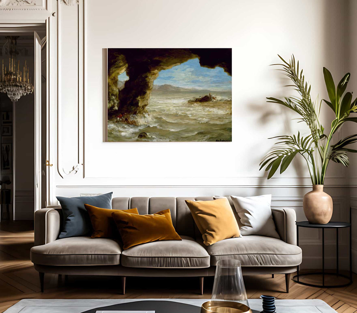 Shipwreck On The Coast By Ferdinand Victor Eugene Delacroix Fine Art Print 2