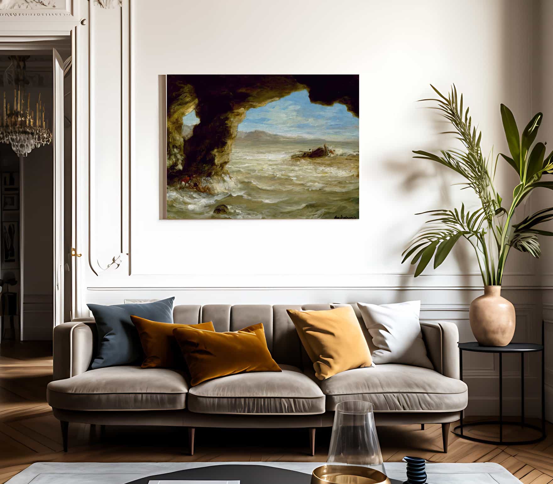 Shipwreck On The Coast By Ferdinand Victor Eugene Delacroix Fine Art Print 2