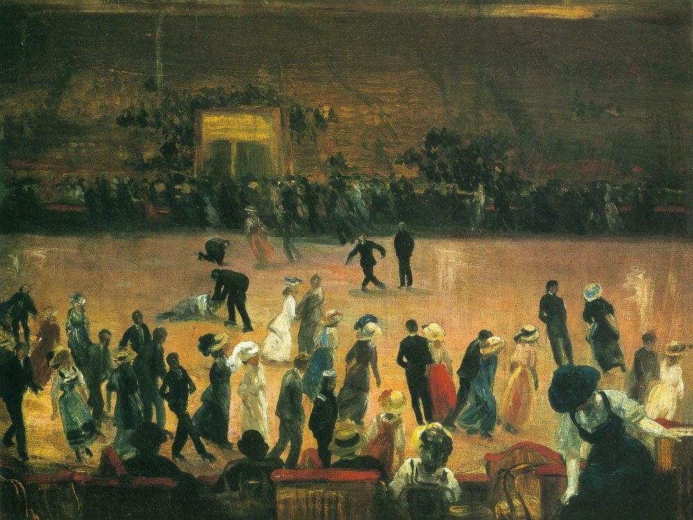 Skating Rink New York City 1906 By William Glackens Fine Art Print 2