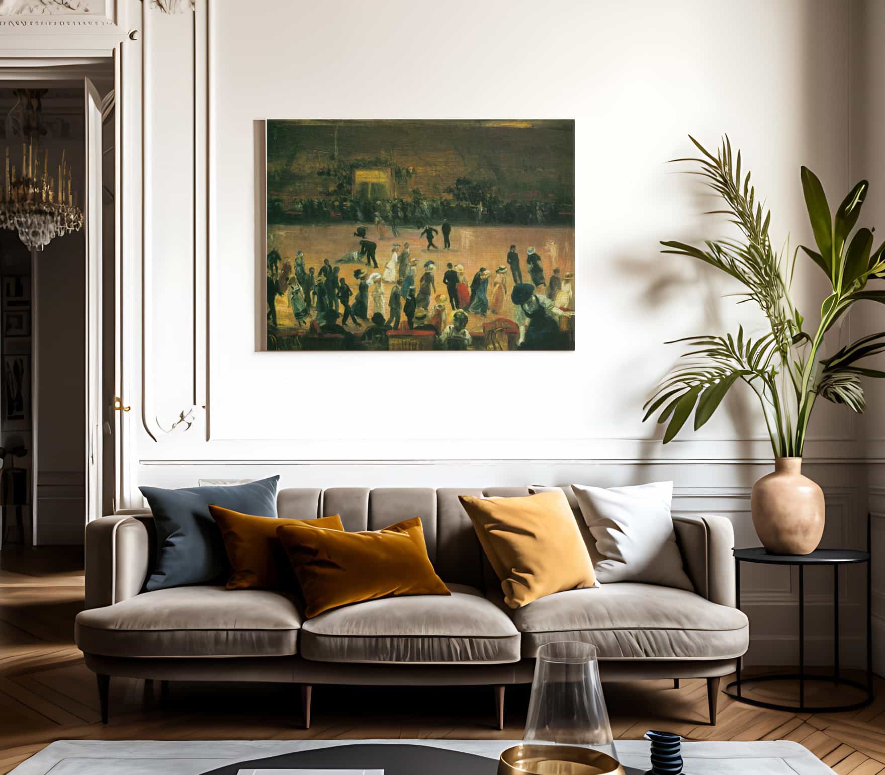 Skating Rink New York City 1906 By William Glackens Fine Art Print 2
