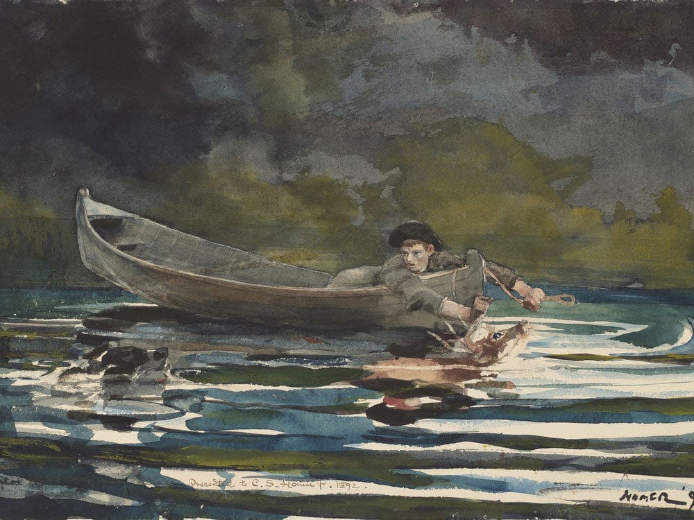 Sketch For Hound And Hunter By Winslow Homer Fine Art Print 2