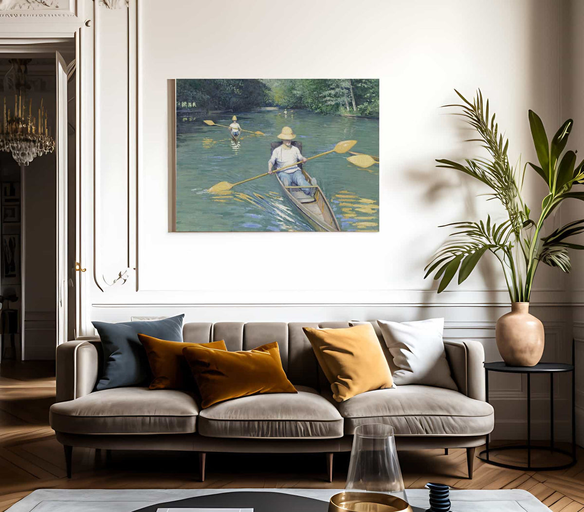 Skiffs By Gustave Caillebotte Fine Art Print 2