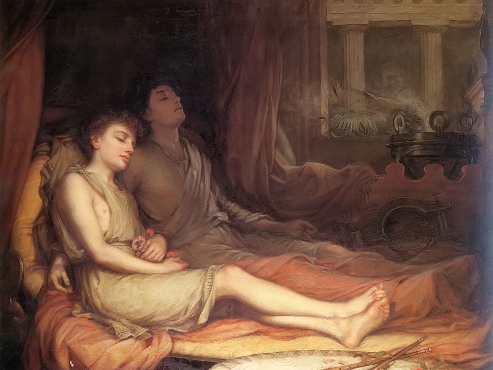 Sleep And His Half Brother Death By John Waterhouse Fine Art Print 2