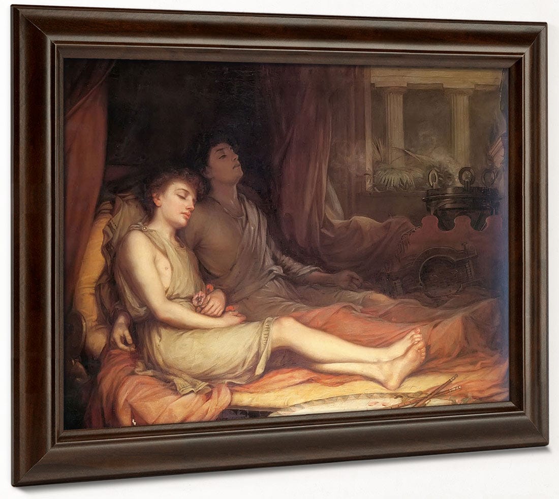 Sleep And His Half Brother Death By John Waterhouse Fine Art Print 2