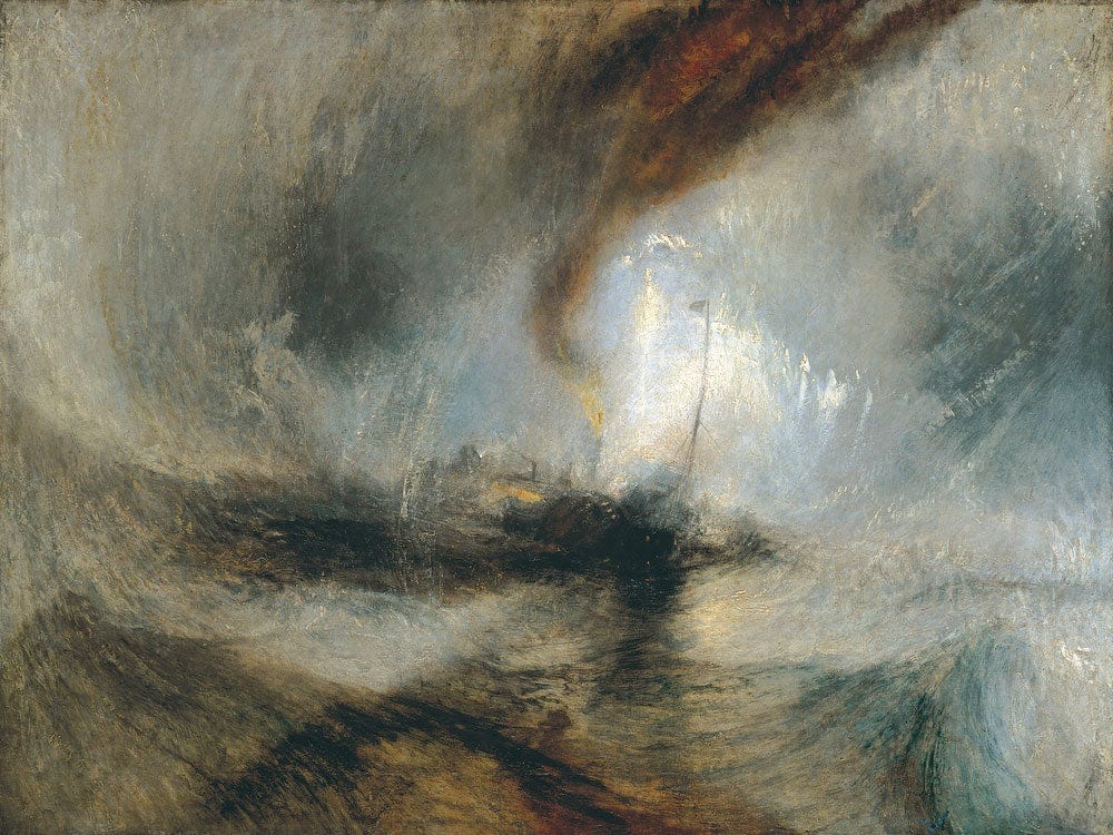 Snow By Storm By   By Steam Boat By Off By A By Harbour's By Mouth By Jmw Turner Fine Art Print 2