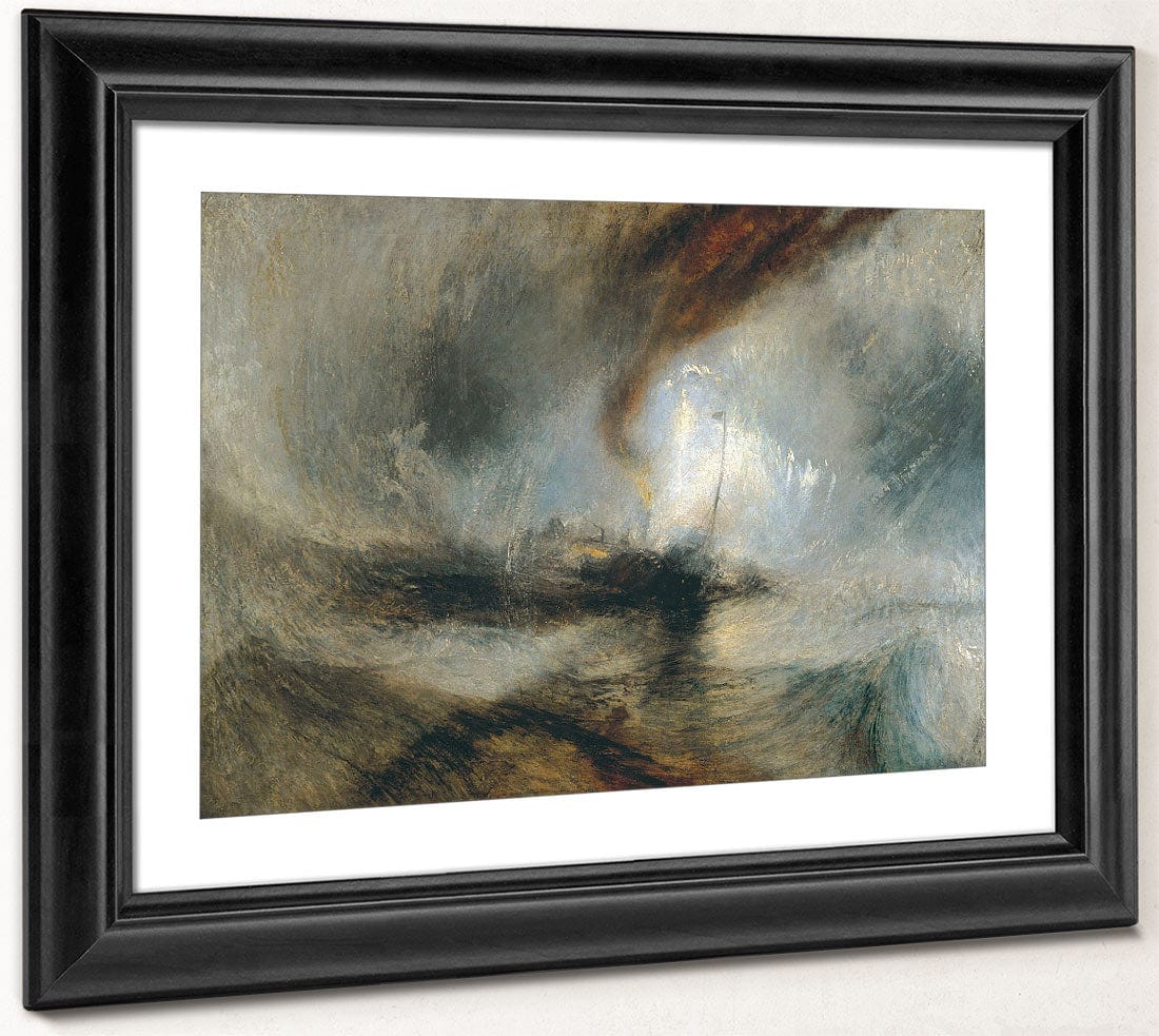 Snow By Storm By   By Steam Boat By Off By A By Harbour's By Mouth By Jmw Turner Fine Art Print 2