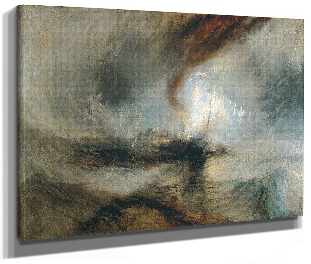 Snow By Storm By   By Steam Boat By Off By A By Harbour's By Mouth By Jmw Turner Fine Art Print 2