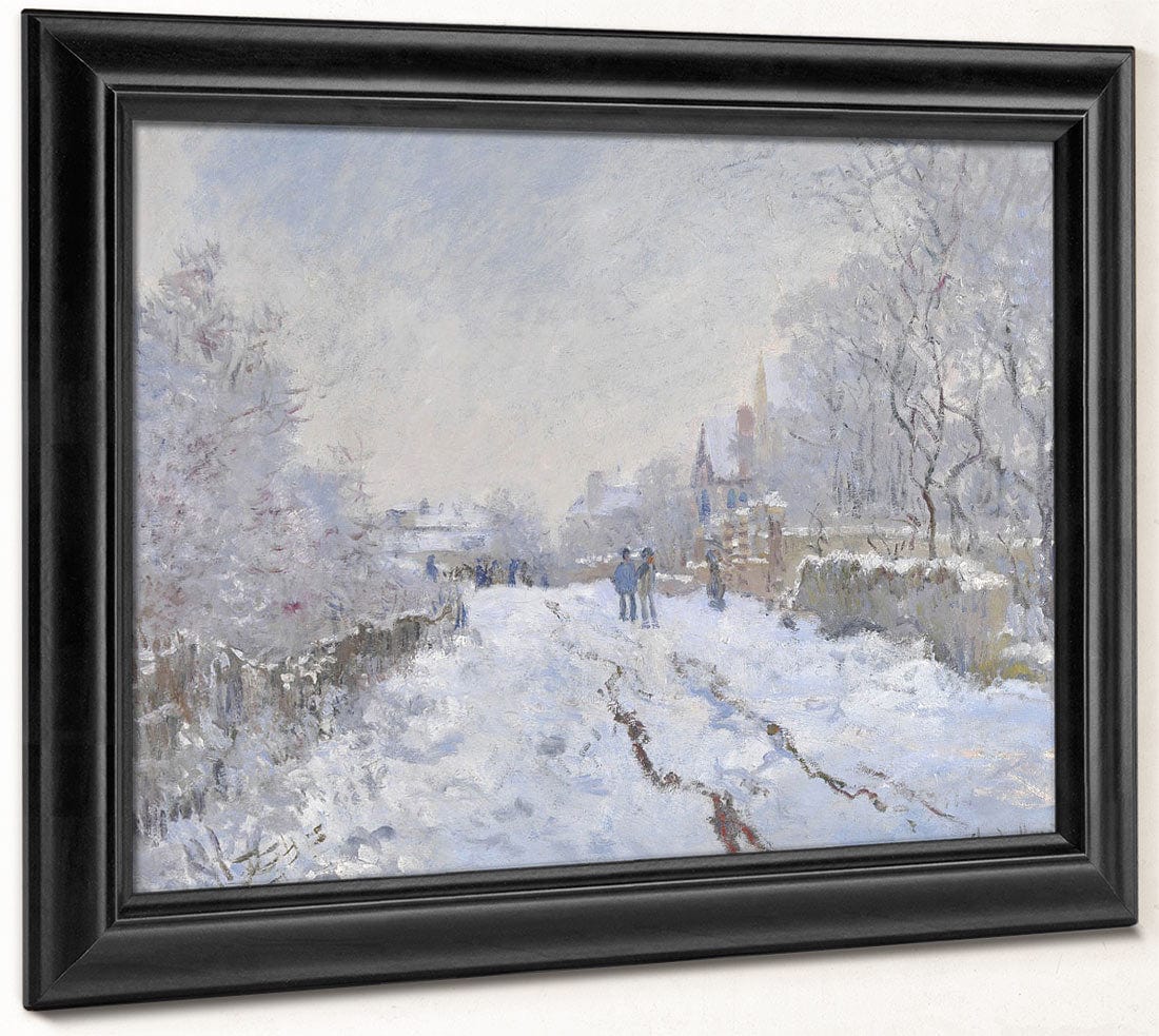 Snow Scene At Argenteuil By Claude Monet Fine Art Print 2
