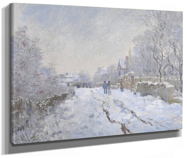 Snow Scene At Argenteuil By Claude Monet Fine Art Print 2