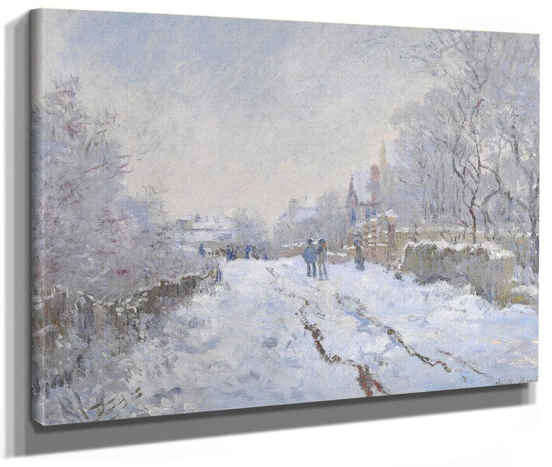 Snow Scene At Argenteuil By Claude Monet Fine Art Print 2