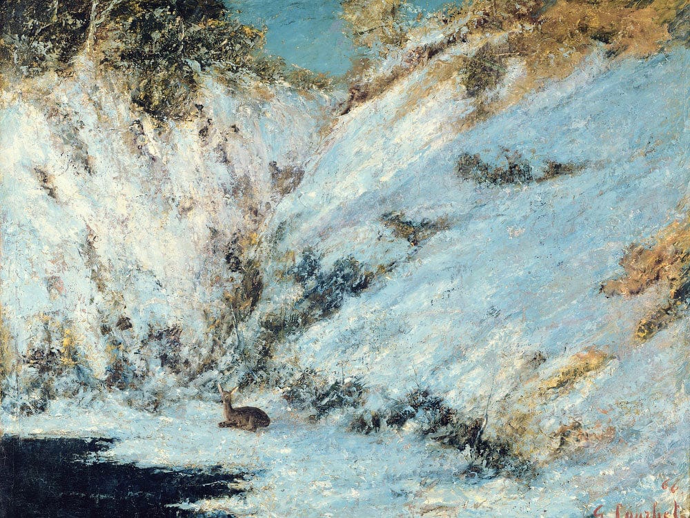 Snowy Landscape By Jean Desire Gustave Courbet Fine Art Print 2