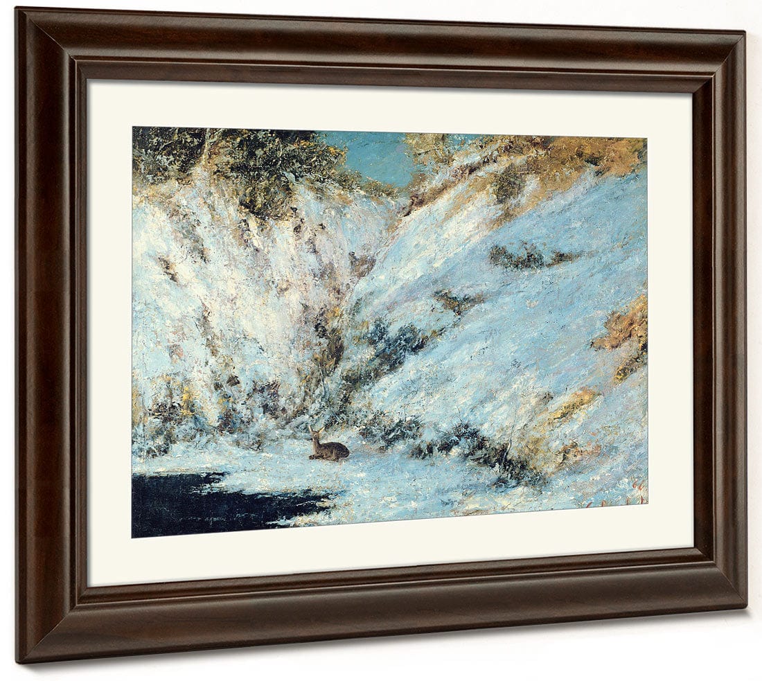 Snowy Landscape By Jean Desire Gustave Courbet Fine Art Print 2