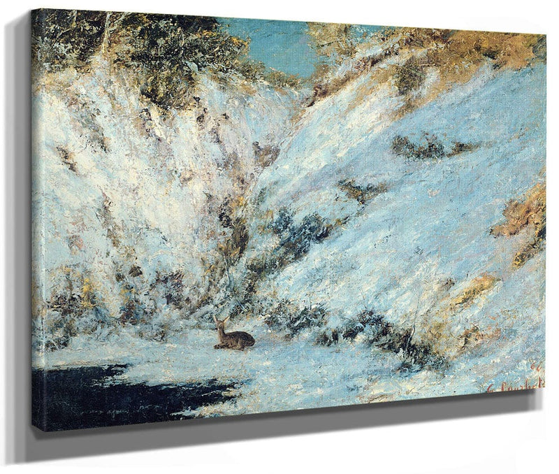 Snowy Landscape By Jean Desire Gustave Courbet Fine Art Print 2