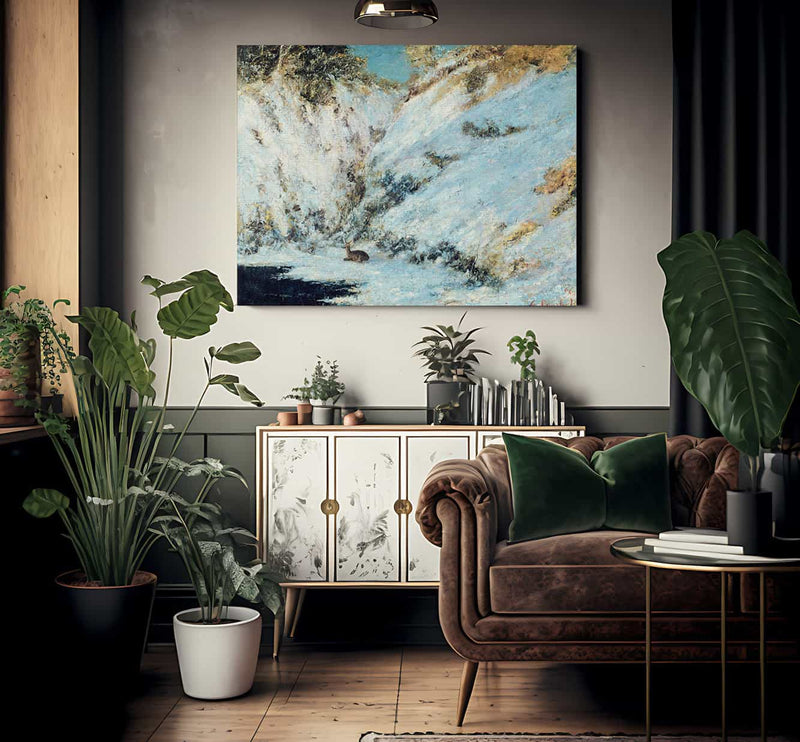 Snowy Landscape By Jean Desire Gustave Courbet Fine Art Print 2