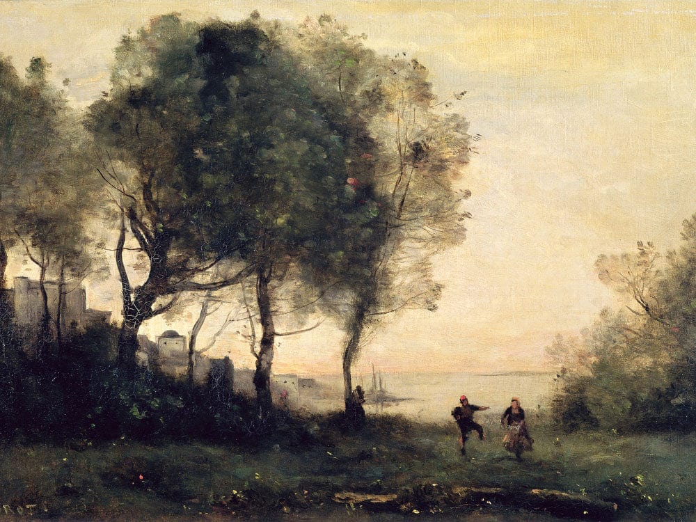 Souvenir Of Italy By Jean Baptiste Camille Corot Fine Art Print 2