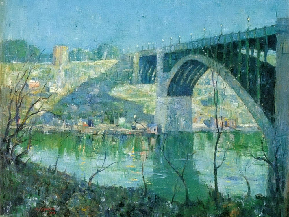 Spring By Night By Harlem By River By Ernest By Lawson Fine Art Print 2