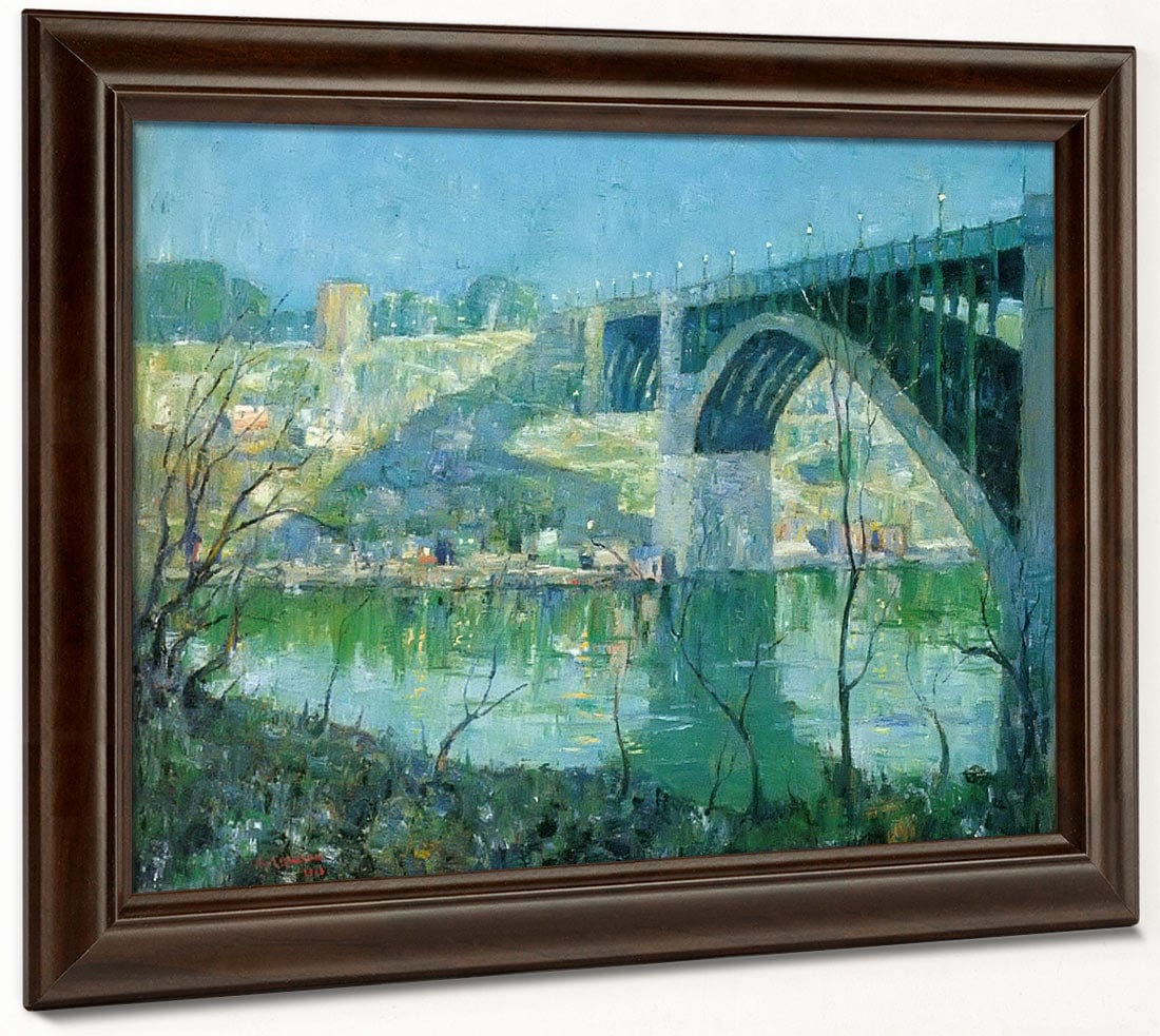 Spring By Night By Harlem By River By Ernest By Lawson Fine Art Print 2