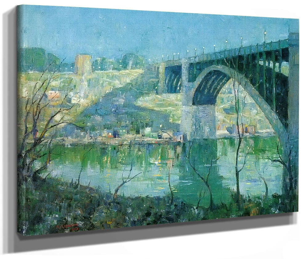 Spring By Night By Harlem By River By Ernest By Lawson Fine Art Print 2
