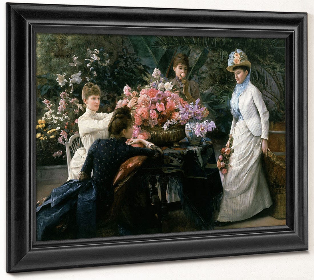 Spring Flowers (In The Conservatory) By Julius Leblanc Stewart Fine Art Print 2